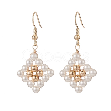 Natural Pearl Dangle Earrings EJEW-JE05210-01-1