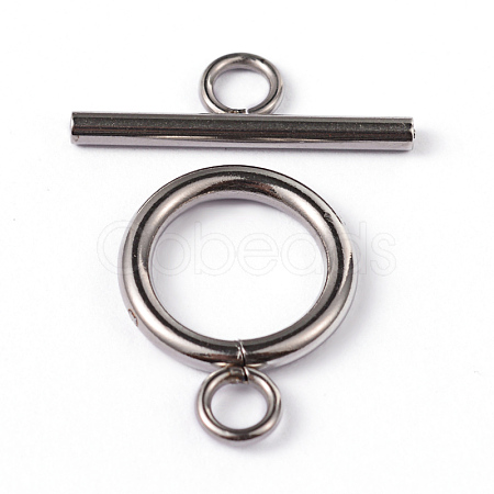 Tarnish Resistant 304 Stainless Steel Toggle Clasps STAS-G130-39P-1