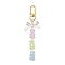 Transparent Acrylic Bear Pendant Decorations, Alloy Swivel Clasps Charms for Bag Ornaments, Colorful, 112mm