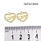 DIY Alloy Jewelry Pendant, Valentine's Day, LOVE Heart Charm, Golden, 15x14x1.8mm