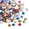 Glass Flat Back Rhinestone, Grade A, Back Plated, Faceted, Half Round, Mixed Color, 3.8~4mm, about 1440pcs/bag