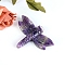 Natural Amethyst Carved Dragonfly Figurines, for Home Desktop Decoration, 65mm