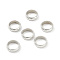 Non-Tarnish 201 Stainless Steel Spacer Beads, Flat Round, Stainless Steel Color, 9x2.5mm, Hole: 7mm