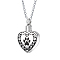 Non-Tarnish Heart with Word Shape Stainless Steel Pendant Necklaces with Cable Chains, Stainless Steel Color, no size