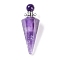 Natural Amethyst Faceted Cone Openable Perfume Bottle Big Pendants, with 304 Stainless Steel Findings, Stainless Steel Color, 49.5~51.5x18.5x18.5mm, Hole: 1.8mm