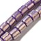 Polymer Clay Beads Strands, with Glitter Powder, Column, Medium Purple, 6~6.5x6.5~7mm, Hole: 1.2mm, about 63~65pcs/strand, 16.14~16.46''(41~41.8cm)