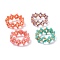 4Pcs 4 Colors Glass Seed Beads Braided Finger Rings Set for Women, Red, US Size 8 1/2(18.5mm)