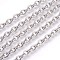 Tarnish Resistant 304 Stainless Steel Cable Chains, Unwelded, Oval, Stainless Steel Color, 7x5x1.5mm