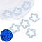 Luminous Acrylic Pendant, Glow in the Dark, Star Charm, Sky Blue, 30x30mm, Hole: 2mm, 10pcs/bag