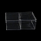 2 Grids Plastic Bead Containers with Cover, for Jewelry, Beads, Small Items Storage, Rectangle, Clear, 13.5x21.5x7.8cm