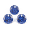 Cubic Zirconia Charms, Faceted, Flat Round, Blue, 4x2mm, Hole: 0.7mm