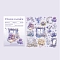 30Pcs PET Self-Adhesive Stickers, DIY Flower & Garden Decoration, Thistle, 40~77x25~92x0.1mm, pack: 130x30x3mm, 30pcs/set