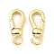 Brass Spring Gate Rings, Teardrop, Cadmium Free & Lead Free, Long-Lasting Plated, Real 18K Gold Plated, 22x9x4mm, Hole: 3.2mm