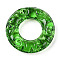 Handmade Lampwork Linking Rings, Textured Round Ring, Light Green, 25x5.5mm, Inner Diameter: 11.5mm