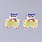 Computerized Embroidery Cloth Iron on/Sew on Patches, Appliques, Costume Accessories, Cat, Colorful, 58x53x1.5mm