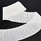 3 Yards Polyester Pleated Lace Ribbons, Garment Accessories, White, 4-3/8~4-1/2 inch(112~113mm)