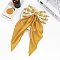 Cloth Snap Hair Clips, Bowknot, Hair Accessories for Women Girls, Gold, 360x195mm