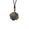 Natural Labradorite Pendants Necklaces, Flower, 31.50 inch(80cm)