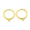 Brass Hoop Earrings, Ring, Real 18K Gold Plated, 17x15.5x1.5mm, Hole: 1.5mm