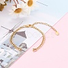 Two-Layer 304 Stainless Steel Curb Chain & Brass Cable Chain Bracelet Making AJEW-JB00923-4