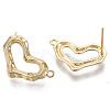 Brass Stud Earring Findings KK-R130-039B-NF-3