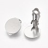 Tarnish Resistant 304 Stainless Steel Clip-on Earring Findings STAS-T045-33D-P-3