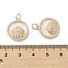 Brass Micro Pave Cubic Zirconia Pendants KK-P260-21G-3