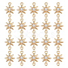 GOMAKERER 20Pcs Brass Pave Clear Cubic Zirconia Connector Charms KK-GO0001-67-1