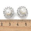 Rack Plating Brass Micro Pave Clear Cubic Zirconia Buttons KK-K293-03P-3