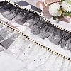 Gorgecraft 4 Yards 2 Colors Pleated Chinlon Tulle Lace Ribbon OCOR-GF0002-10-4