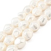 Electroplated Shell Pearl Beads Strands BSHE-G027-01-1