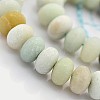 Natural Frosted Flower Amazonite Beads Strands G-O015-10x6mm-01-4