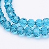 Faceted(32 Facets) Round Glass Beads Strands X-EGLA-J042-4mm-14-3