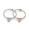 304 Stainless Steel Charms Bangles BJEW-P258-06-1