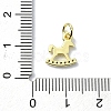 Brass Micro Pave Claer Cubic Zirconia Charms KK-H475-43G-3