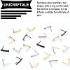 Unicraftale 40Pcs 4 Color PVD Vacuum Plating 304 Stainless Steel Stud Earring Findings STAS-UN0023-91-5