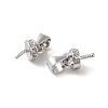 Rhodium Plated 925 Sterling Silver Cup Peg Bails FIND-Z008-15P-2