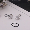 Brass Micro Pave Cubic Zirconia Stud Earring EJEW-EE0004-31P-3