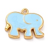 Golden Brass Enamel Pendants KK-P197-08G-2