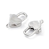 Anti-Tarnish Rhodium Plated 925 Sterling Silver Lobster Claw Clasps STER-K173-15P-2