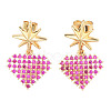 Cubic Zirconia Diamond Stud Earrings EJEW-N011-58A-2