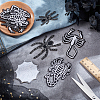 10Pcs 5 Style Halloween Spider/Scorpion/Web Computerized Embroidery Cloth Iron on/Sew on Patches PATC-FG0001-78-4