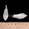 Natural Quartz Crystal Rock Crystal Faceted Teardrop Pendants G-Q163-04P-05-3