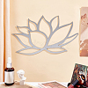 Iron Metal Lotus Wall Art Decor DJEW-WH0015-28-6