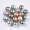 Rainbow ABS Plastic Imitation Pearl Beads OACR-Q174-3mm-09-1