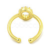 Rack Plating Brass Open Cuff Rings for Women RJEW-F162-01G-O-3