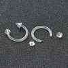 Acrylic Circular/Horseshoe Barbell with Double Pointed End AJEW-P084-03-2