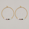 Glass Seed Beaded Hoop Earrings XS8443-1-1