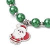 Christmas Theme Imitation Pearl Acrylic Bracelets for Women Girl BJEW-JB11173-3