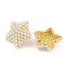 Rack Plating Brass & ABS Plastic Imitation Pearl Stud Earrings EJEW-N055-03C-G-RS-2